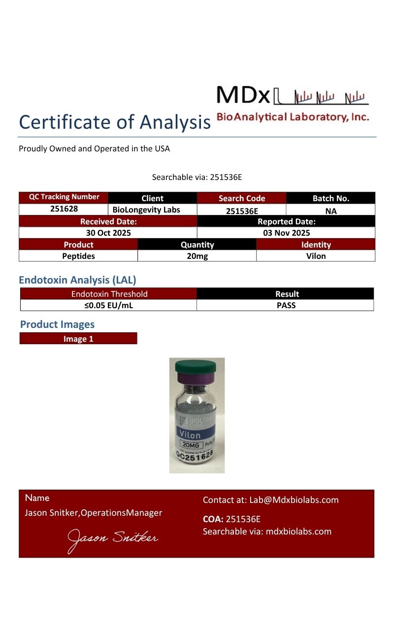 Vilon Peptide (20mg) 7 34aaaw