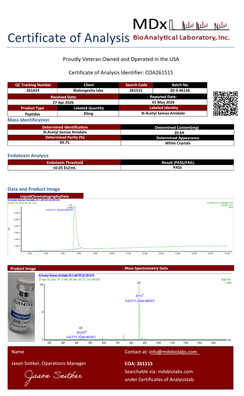 N-Acetyl Semax Amidate (20mg) 5 51aaaa