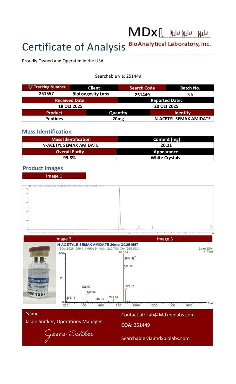 N-Acetyl Semax Amidate (20mg) 7 51aaaas