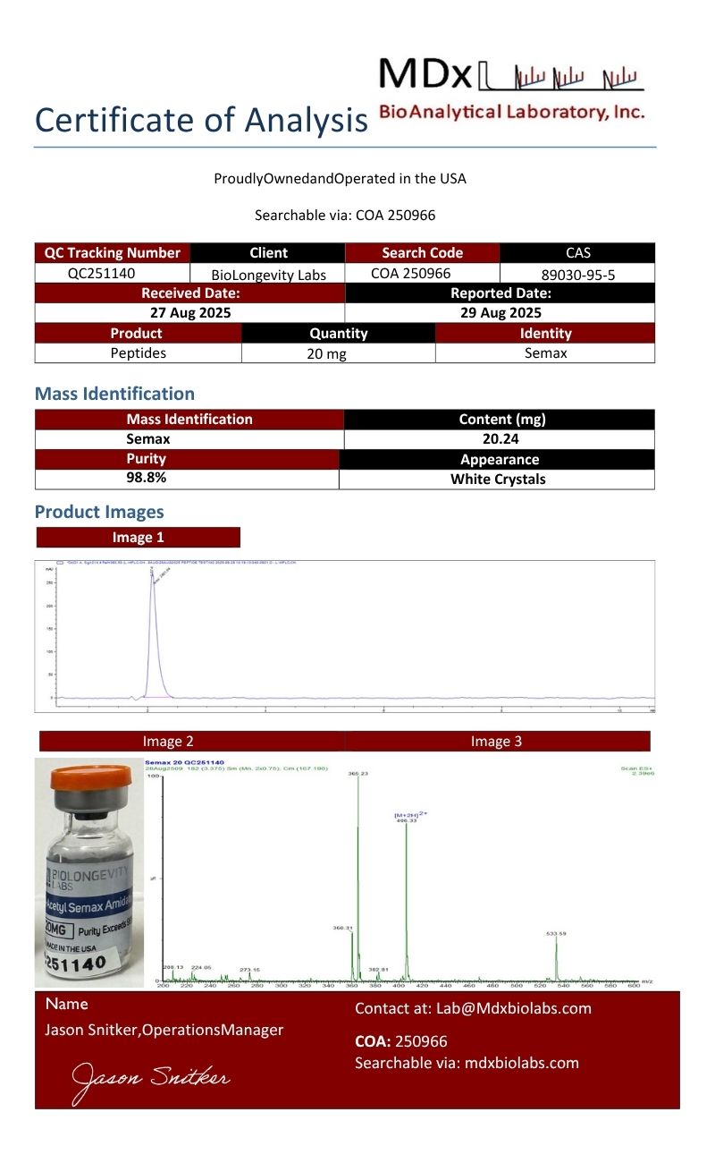 N-Acetyl Semax Amidate (20mg) 10 51aaaz