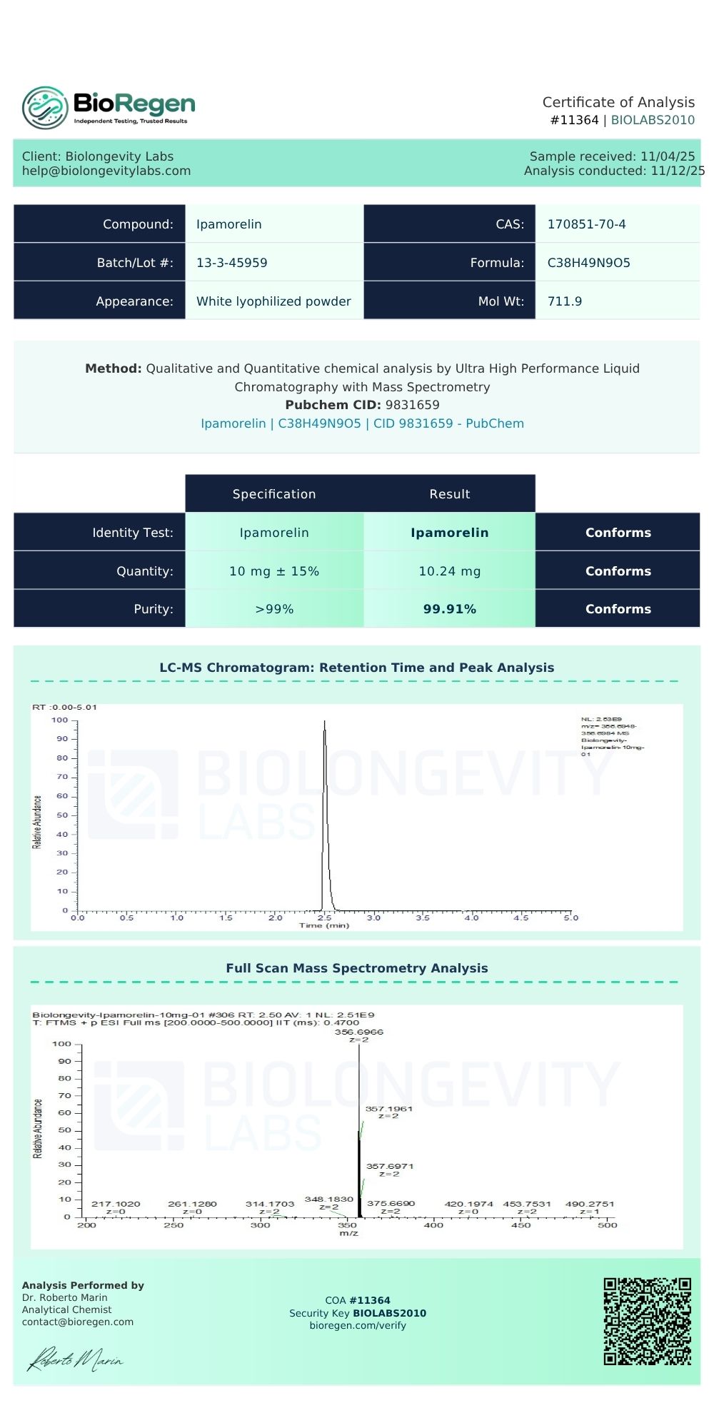Ipamorelin (10mg) 6 61aaaaa