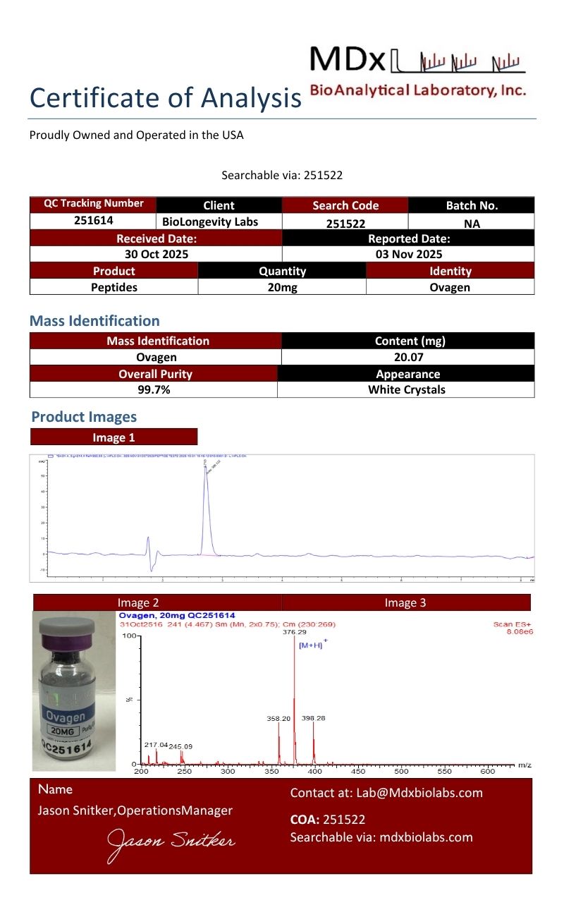 Ovagen Peptide (20mg) 4 95aaa